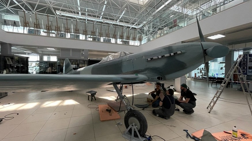 В Саратове сделали макет самолета Як-3 из металла, стеклопластика и композитных материалов.