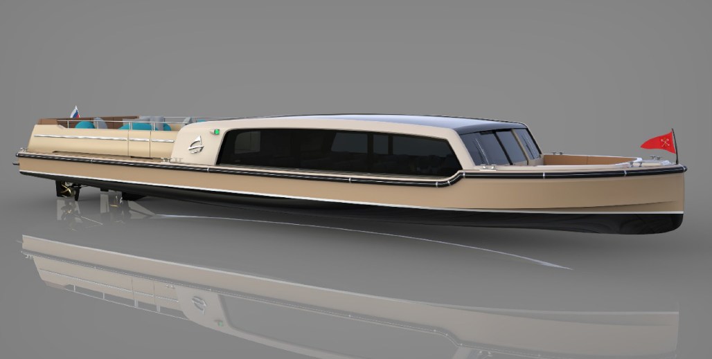 Рис. 5. Дизайн-проект пассажирского судна «Фонтанка-НЕО» (АНМК). Создание нового фирменного визуального облика популярного экскурсионного судна, за счет возможностей ПКМ.